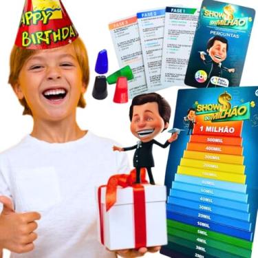 Imagem de Jogos de Tabuleiro Show do Milhão 800 perguntas SBT brinquedo educativo escolar pedagogico recreativo educacional didatico para crianças menino menina