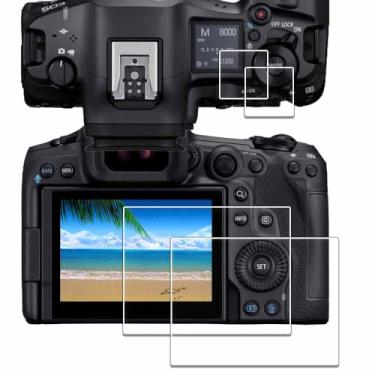 Imagem de iDaPro Protetor de tela para Canon EOS R5 Mark II + protetor de tela superior [2 + 2 unidades] EOSR5 Markii/ R5 II R5II vidro temperado
