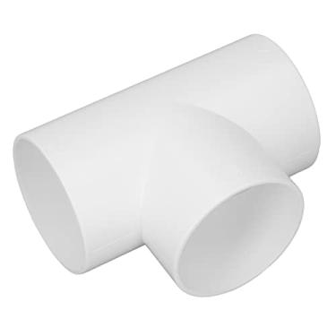Imagem de Conector de Duto de 3 Vias, Corrosão PVC T Forma Redonda Encaixe de Tubo Redondo 3 Orifícios Adaptador de Mangueira Splitter, Cotovelo de 90 Graus, Adequado para Fãs de Exaustão,