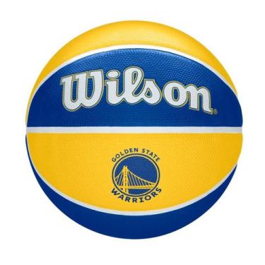 Imagem de Bola Basquete Wilson NBA GS Warriors Unissex WTB1300XBGOL, Amarelo, Az