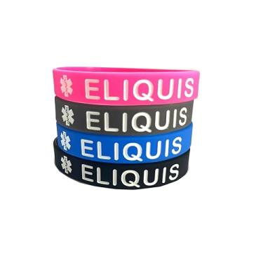 Imagem de OutstandLong Pacote com 5 pulseiras esportivas de silicone antisangue para identificação de alerta médico de borracha, 19 cm, Silicone, Base