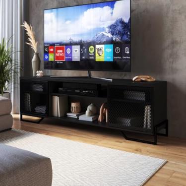 Imagem de Rack Estante para TV Industrial com Pés em Metal P1027 Preto