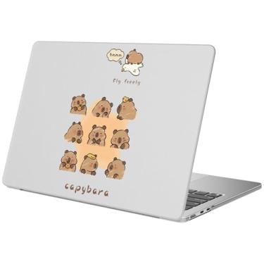 Imagem de BlHMCASE Compatível com MacBook Pro 33.0 cm capa M2 2025, 2024-2016 A2338 M1 A2251 A2289 A2159 A1989 A1708 A1706, capa protetora fofa Kawaii Capybara rígida para Mac Pro 13