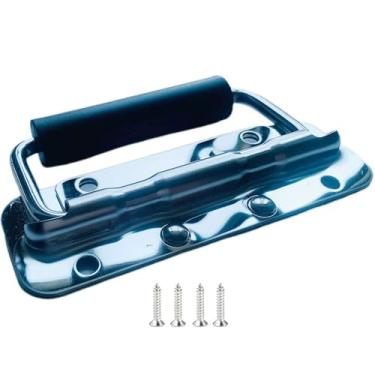 Imagem de Wvkzuc Puxador de gaveta de mola de aço inoxidável 304 – Resistente com alça de armário de borracha com controle de tensão suave, perfeito para caixas de armazenamento de móveis de ferramentas de