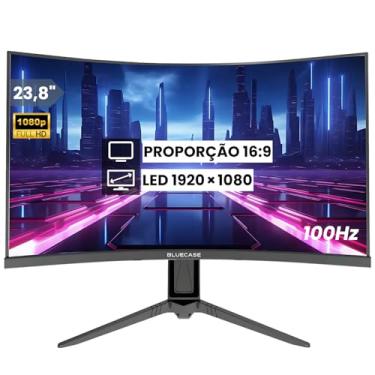 Imagem de Monitor Gamer Full HD Com Tela Curva De 23,8" Polegadas Anti Reflexo 100Hz 3Ms