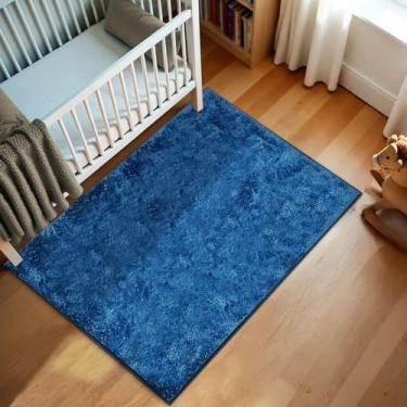 Imagem de 1 Tapete Quarto Infantil Peludo Beira Cama 100x150 Oa Cl Azj - IDEALIZ
