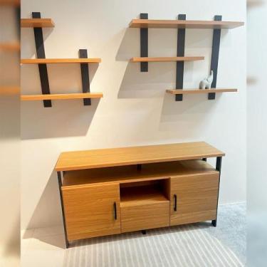 Imagem de Aparador com Gaveta e 2 Prateleiras Dalla Costa 100% MDF - Pradel SE, 