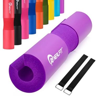 Imagem de NEALFIT Almofada de barra para agachamentos — Almofada protetora de ombro — Ótimo para agachamentos, pulgas e impulsos de quadril — Almofada de esponja de espuma — Ajusta-se perfeitamente às barras padrão e olímpicas