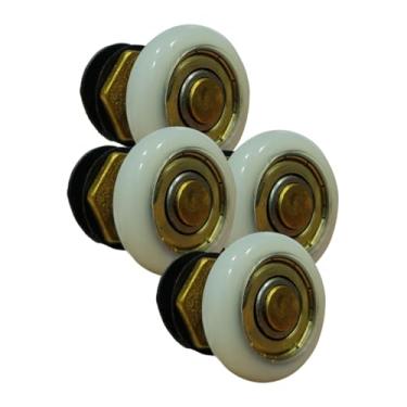 Imagem de Roldana Excêntrica para Box de Vidro, 30mm, Rolamento Blindado, Compatível com Vidros 8-10mm, Branca (4)