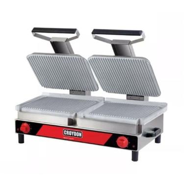 Imagem de Sanduicheira Elétrica Croydon Dupla 2 Prensas Estriadas