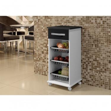 Imagem de Fruteira Flex Branco-Preto / Cesto Preto