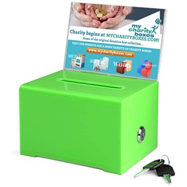 Imagem de Caixa de votação e desenho da coleção SAFEDonation, bilheteria de votação ou comentário, caixa de sugestões de arrecadação de fundos 16 x 12 x 10 cm, suporte de sinal de exibição 10 x 15 cm com