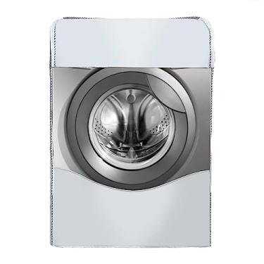 Imagem de Tampa de Lavadora e Secadora - XL à Prova d'água, Cobertura de Zíper à Prova de Poeira para Máquina de Lavar Com Revestimento de Prata para Proteção Solar, Adequada para Varanda de Lavanderia (S