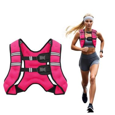 Imagem de Poudee Colete pesado, colete de peso de 5,4 kg para homens e mulheres, colete de peso corporal ajustável com faixa refletiva para treinamento de força, corrida, treino, corrida, caminhada - 5,4 kg