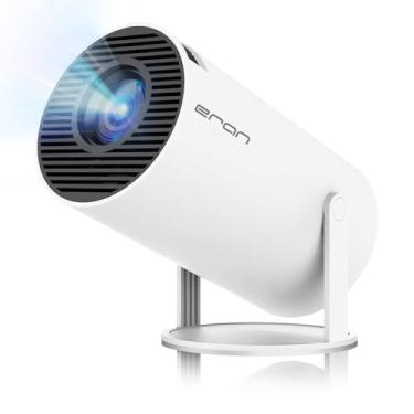 Imagem de Mini projetor, projetor portátil HY300 PRO, suporta 4K 1080p com WIFI6 5G sem fio 5.2 Bluetooth Android 11 de banda dupla, rotação de 180°, correção trapezoidal automática, projetor de vídeo de tela
