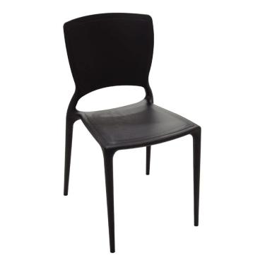 Imagem de Cadeira Tramontina Sofia Encosto Fechado em Polipropileno Preto