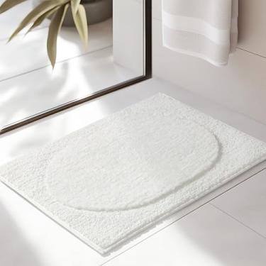 Imagem de DEXDE Tapete de banheiro 61 x 40 cm, tapete de banho absorvente antiderrapante extramacio, secagem rápida, lavável na máquina, tapete de banho para piso de banheiro, acessórios de decoração de casa