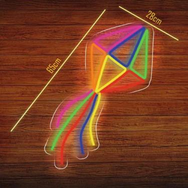 Imagem de Balão de Festa Junina em Led Neon Lindo Tam G 78x32cm - COMERCIAL  LUV