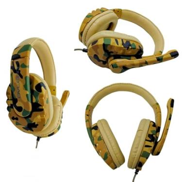 Imagem de Headphone Gamer Pro com Microfone, Driver 40mm, Camuflado, Cabo 1,2m, Conector P2 3,5mm (Camuflado Bege)