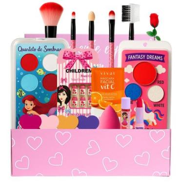 Imagem de Maquiagem Crianças Kits Caixa Com Make Para Menina Neta - Sagaro