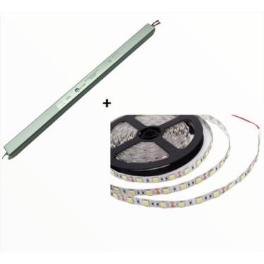 Imagem de Fita Led 5050 6000K/3000K sem Silicone Fonte 6A Slim - Black tun, Bran