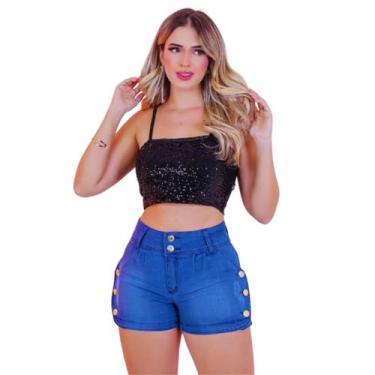 Imagem de Short Jeans Claro com Botões: Estilo Luminoso - Fortaleza Jeans, 46, J