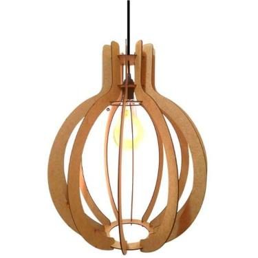 Imagem de Luminária Teto Tipo Pendente Jupiter Mdf - Completa Cor: Mdf Cru