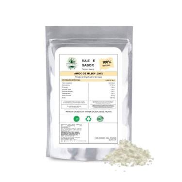 Imagem de Amido de Milho Raiz e Sabor 200g  100% Puro e Sem Glúten - Raiz e Sabo