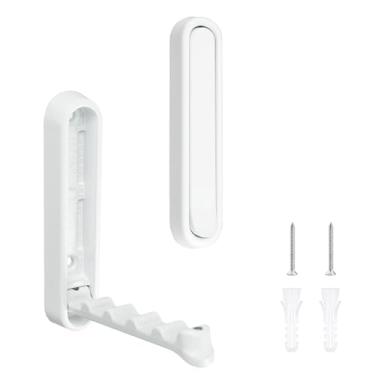 Imagem de MOROBOR 2 ganchos elípticos dobráveis de parede, ganchos invisíveis dobráveis de liga de alumínio, antiderrapantes, resistentes, cabides retráteis, suporte retrátil para pendurar toalhas, chapéus