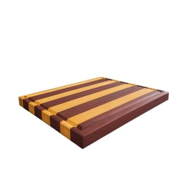 Imagem de Tábua de Corte Marquetada 40 x 30cm, Madeiras Nobres de Roxinho + Marupá, Sustentável, Atóxica, Durável e Resistente