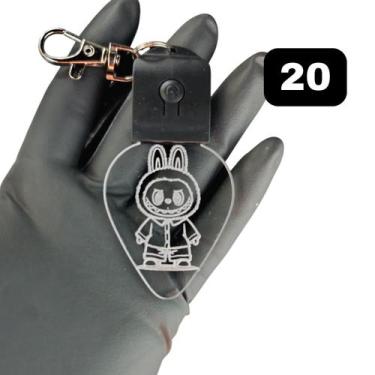 Imagem de Chaveiro Boneco Labubu Acrílico Led Rgb Recarregável 7 Cores - LUALKI 