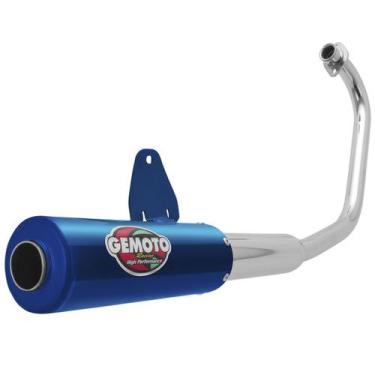 Imagem de Escapamento Escape Gemoto Racing Strada / Aero 1988 - 2002 Cromado Pon