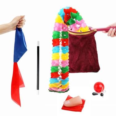 Imagem de Xfunjoin 6Pcs Magic Trick Set for Stage Performances | Easy Magic Kit with Change Bag, Vanishing Silk & More | Great for Beginners