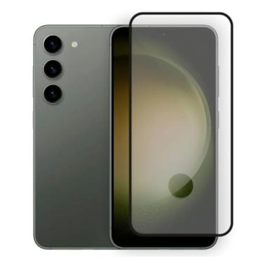 Imagem de Película de Vidro Temperado 3D para Samsung S23, Cobre Tela Toda 6.1", Proteção Anti-Impacto, Preta