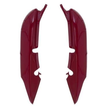 Imagem de Rabeta Moto Honda Titan 2000 À 2004 Kit 2 Peças Cromo Forte, VERMELHO 