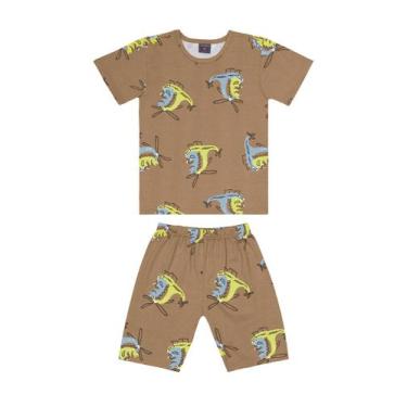 Imagem de Pijama Infantil em Meia Malha Guloseima, Marrom, 1