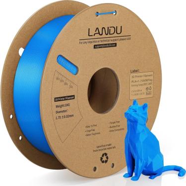 Imagem de Filamento de impressora 3D LANDU PLA+ 1,75 mm azul 1 kg