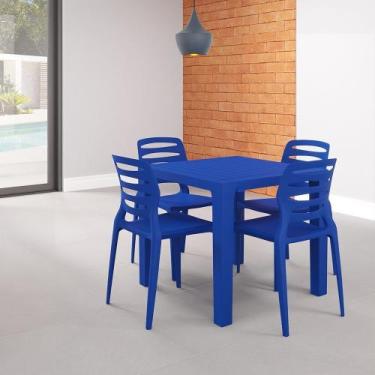 Imagem de Mesa Niala Quadrada Adulta Tampo Plástico - Plaxmetal