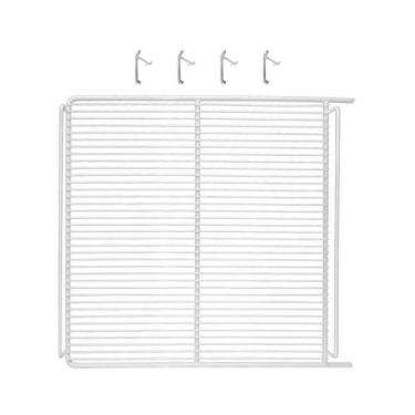 Imagem de Kit - 1 Prateleira Grade Branca Visa Vn50 Vb52 Vf50 + 4 Ganchos Suport