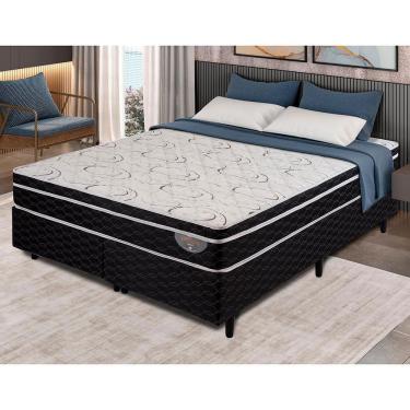 Imagem de Cama Box King Size Apolo Spuma Bellagio Com Molas Superlastic 62x193x203cm Preto