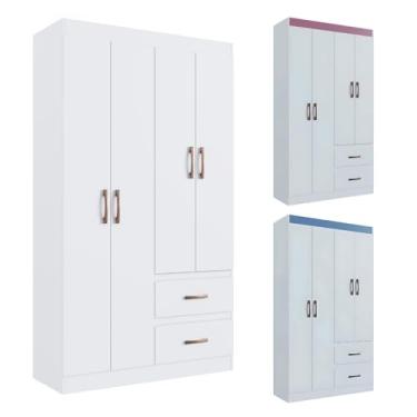 Imagem de Guarda Roupas Roupeiro 3 em 1 Flex Solteiro 4 portas 2 gavetas Solteiro