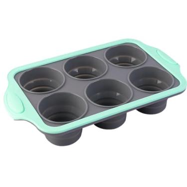 Imagem de Mini forma de silicone para muffins e cupcake, 5 cm, antiaderente, assadeira, forno, micro-ondas, lava-louças (cinza)
