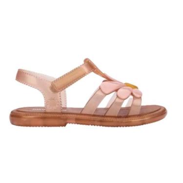 Imagem de Sandália Infantil Menina Mini Melissa Hip Bloomy - Mk-36188, 33, Marro