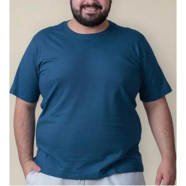 Imagem de Camiseta Básica G1 Ao G5 100% Algodão - Hs, Azul, Petrleo, G4