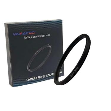 Imagem de Adaptador de anel de metal para cima/para baixo compatível com câmeras mirrorless DSLR Lens, conversor de rosca de filtro UV CPL ND, preto (62-58)