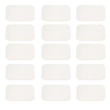 Imagem de PATIKIL Placa de metal de 45 mm x 65 mm para ímã de telefone, 15 peças de adesivos retangulares de substituição de placa de metal para suporte magnético de carro, capa de telefone na parede, tom