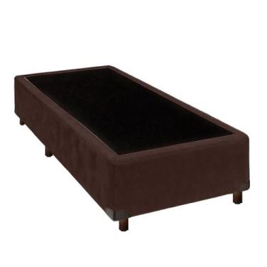 Imagem de Cama Box Solteiro Simples Marrom Nature 78x188