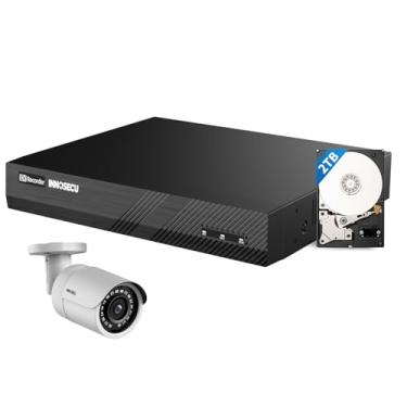 Imagem de INNOSECU 12MP 8 canais PoE AI NVR, gravador de vídeo em rede funciona com câmera PoE 12MP/4K/8MP/5MP/4MP, detecção de rosto, detecção humana/veículo, 1-SATA embutido 2TB HDD, uma câmera para testes