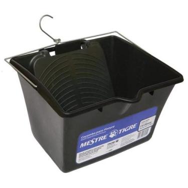 Imagem de Caçamba balde plastico de pintura 14l preto tigre