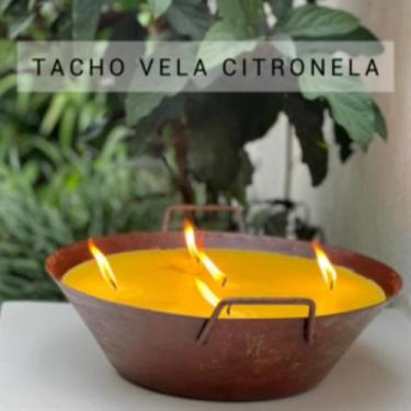 Imagem de Tacho De Ferro Com Vela De Citronela G - Candela Velas, Amarela